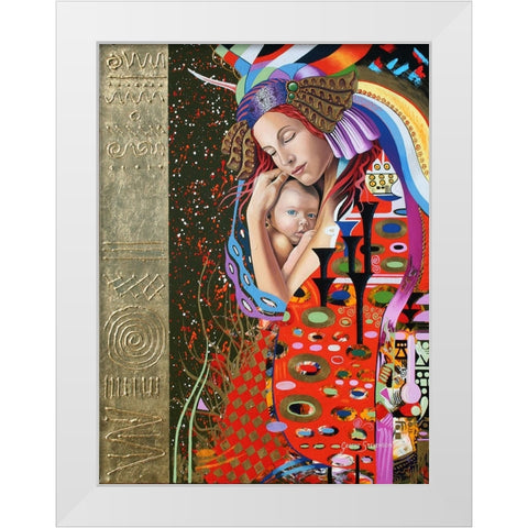 Kylies Love White Modern Wood Framed Art Print by Stevenson, Graeme