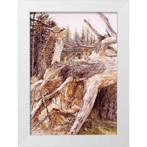 Midnite Prince White Modern Wood Framed Art Print by Stevenson, Graeme