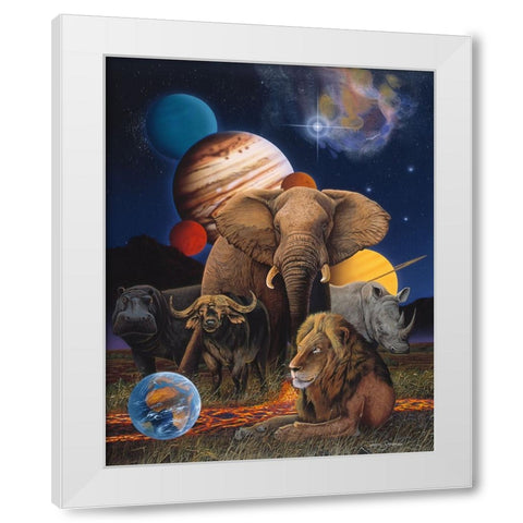 Millenium White Modern Wood Framed Art Print by Stevenson, Graeme