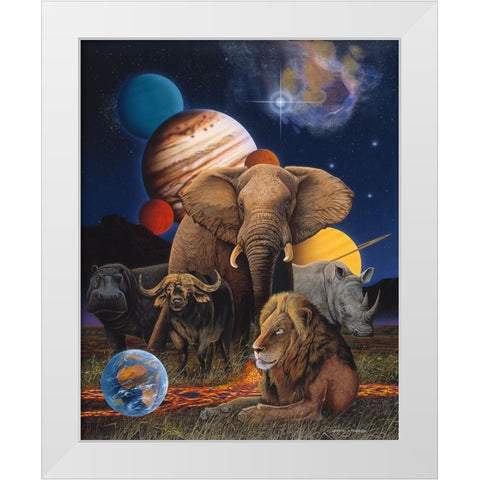 Millenium White Modern Wood Framed Art Print by Stevenson, Graeme