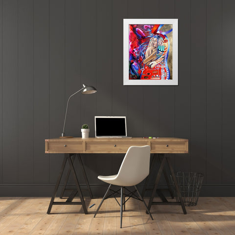 My Child White Modern Wood Framed Art Print by Stevenson, Graeme