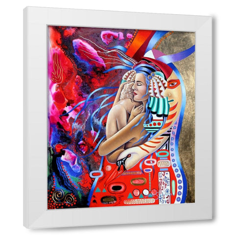 My Child White Modern Wood Framed Art Print by Stevenson, Graeme