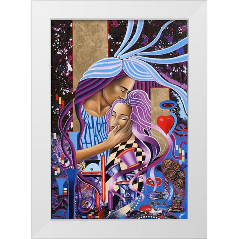 My Love White Modern Wood Framed Art Print by Stevenson, Graeme
