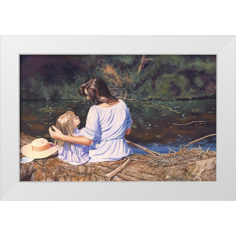 My Mothers Memories White Modern Wood Framed Art Print by Stevenson, Graeme