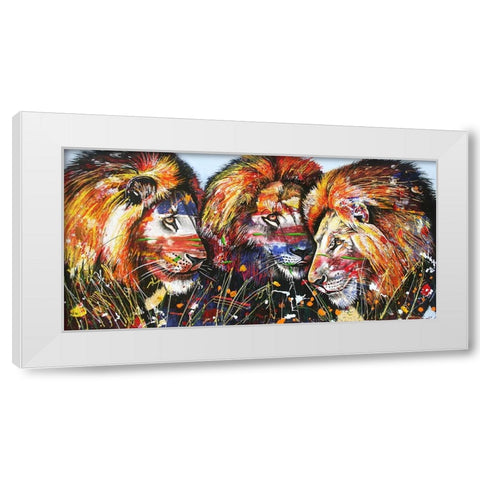 Okavango Brothers White Modern Wood Framed Art Print by Stevenson, Graeme