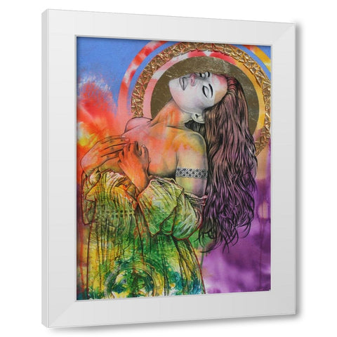 One With God White Modern Wood Framed Art Print by Stevenson, Graeme