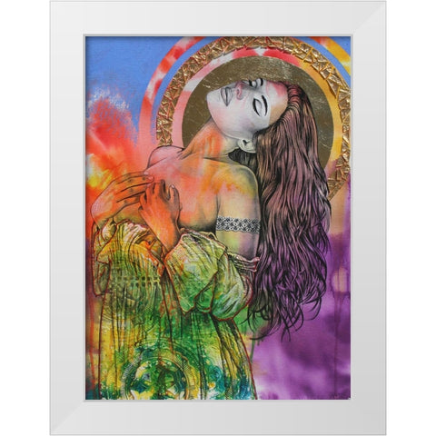 One With God White Modern Wood Framed Art Print by Stevenson, Graeme