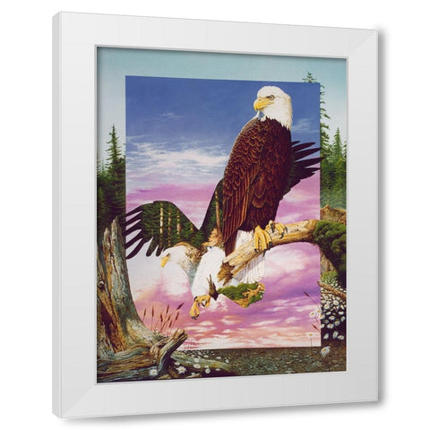 One With My Land White Modern Wood Framed Art Print by Stevenson, Graeme