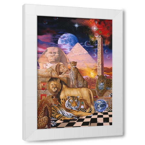 Pharoahs Pride White Modern Wood Framed Art Print by Stevenson, Graeme