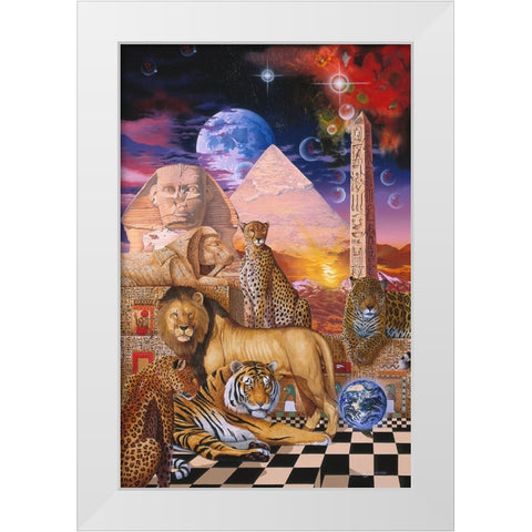 Pharoahs Pride White Modern Wood Framed Art Print by Stevenson, Graeme