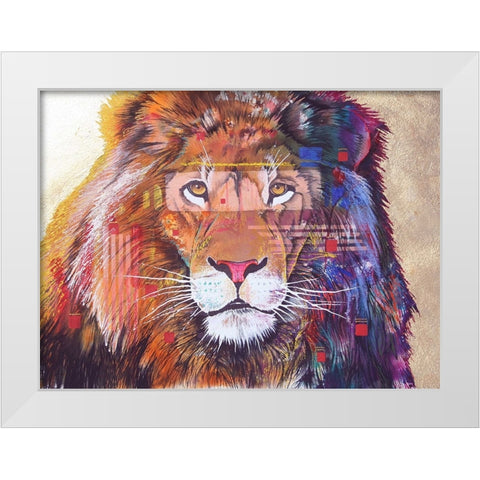 Rainbow Majesty White Modern Wood Framed Art Print by Stevenson, Graeme