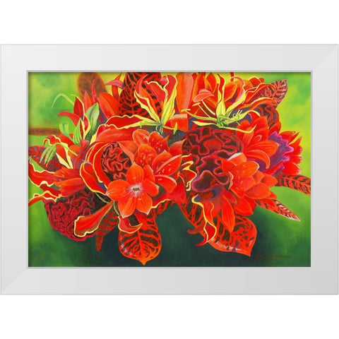 Red Vase White Modern Wood Framed Art Print by Stevenson, Graeme