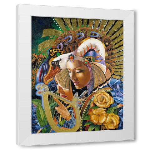 Reflections Of Life White Modern Wood Framed Art Print by Stevenson, Graeme