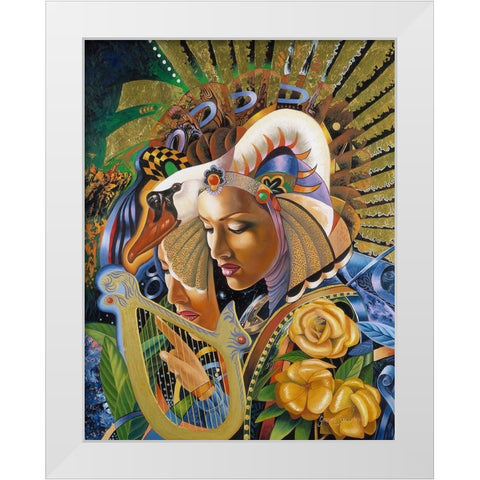 Reflections Of Life White Modern Wood Framed Art Print by Stevenson, Graeme