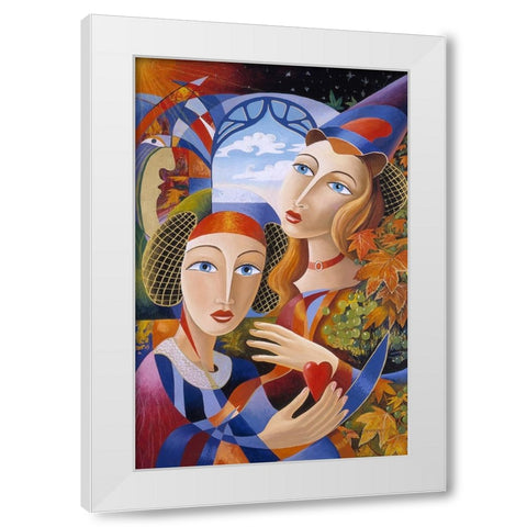 Royal Grapes White Modern Wood Framed Art Print by Stevenson, Graeme