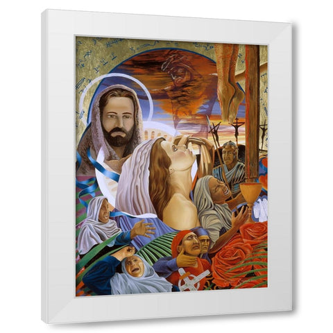 Sorrow Two White Modern Wood Framed Art Print by Stevenson, Graeme