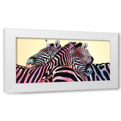 Stripe Me Lucky White Modern Wood Framed Art Print by Stevenson, Graeme