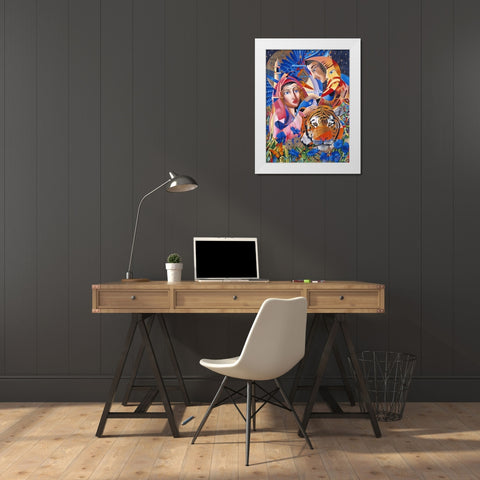 Sweet Taste Of India White Modern Wood Framed Art Print by Stevenson, Graeme