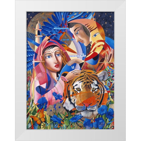 Sweet Taste Of India White Modern Wood Framed Art Print by Stevenson, Graeme
