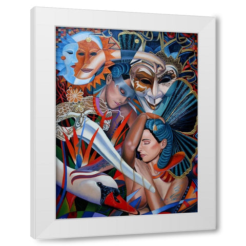 That Night White Modern Wood Framed Art Print by Stevenson, Graeme