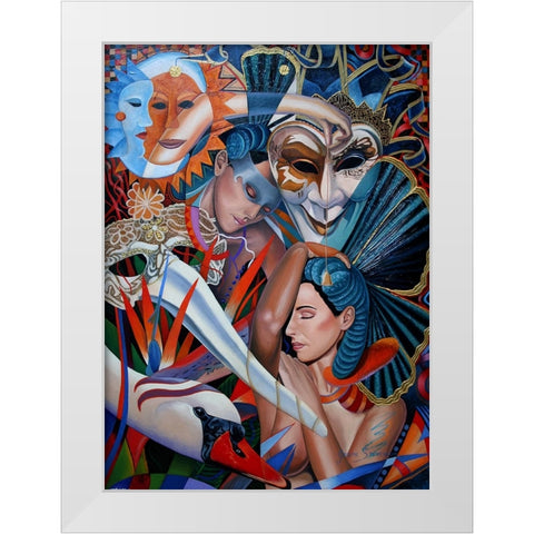 That Night White Modern Wood Framed Art Print by Stevenson, Graeme