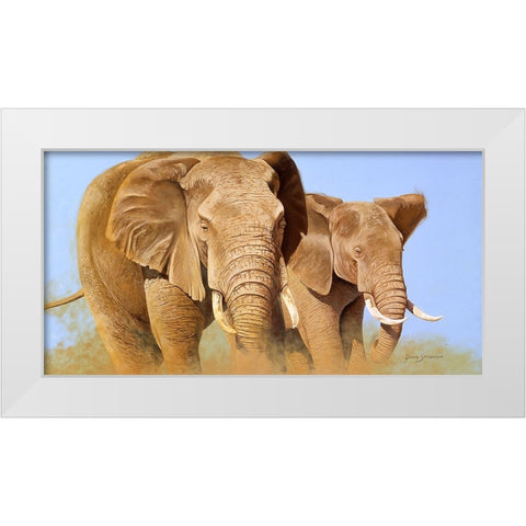 The Court Ship White Modern Wood Framed Art Print by Stevenson, Graeme