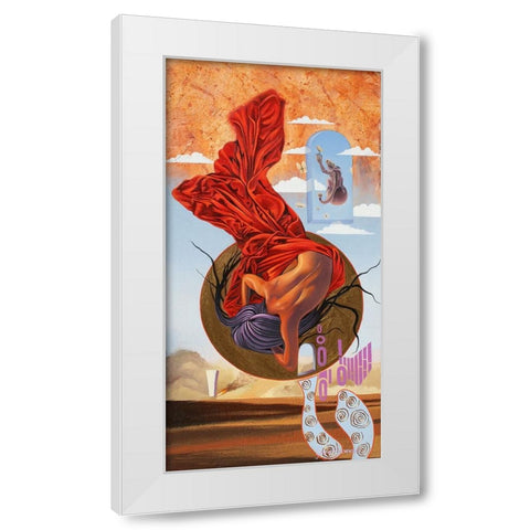 The Decent White Modern Wood Framed Art Print by Stevenson, Graeme