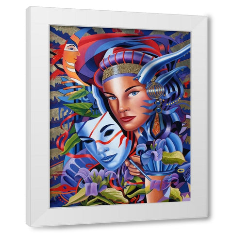 The Devil In Me 2 White Modern Wood Framed Art Print by Stevenson, Graeme