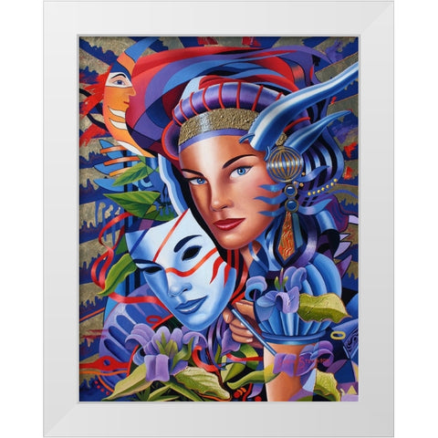 The Devil In Me 2 White Modern Wood Framed Art Print by Stevenson, Graeme