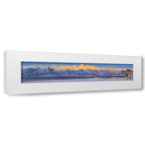 The Home Coming White Modern Wood Framed Art Print by Stevenson, Graeme