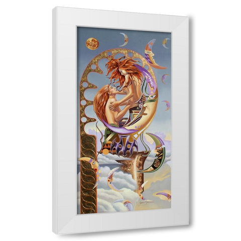 The Huntress White Modern Wood Framed Art Print by Stevenson, Graeme