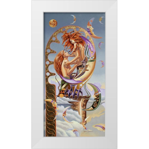 The Huntress White Modern Wood Framed Art Print by Stevenson, Graeme