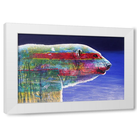 The Ice Qeen Cometh White Modern Wood Framed Art Print by Stevenson, Graeme