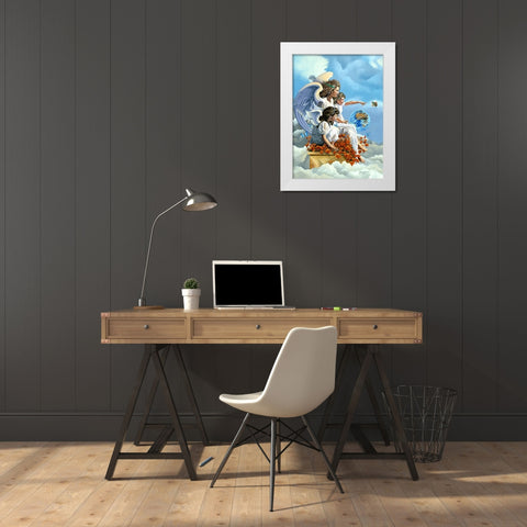 The Last Frog White Modern Wood Framed Art Print by Stevenson, Graeme