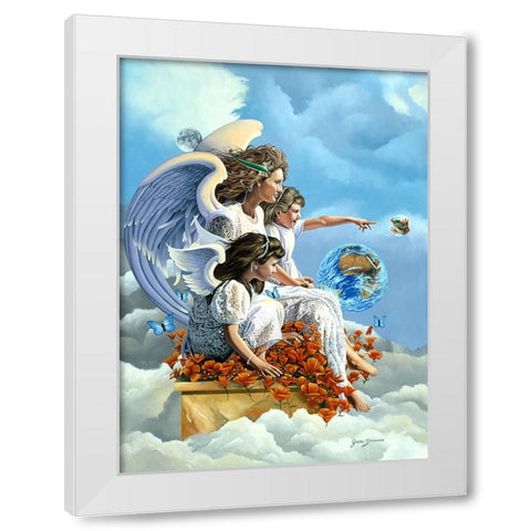 The Last Frog White Modern Wood Framed Art Print by Stevenson, Graeme