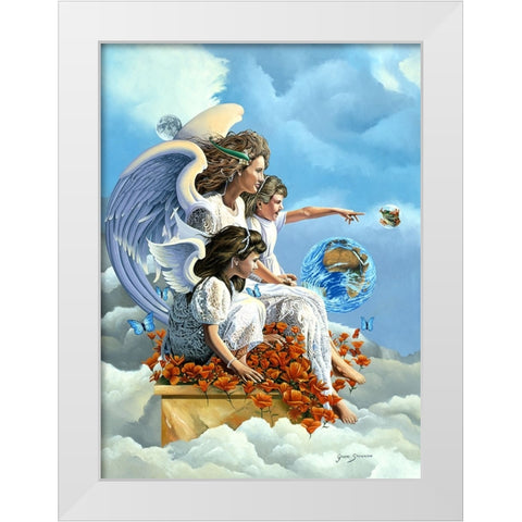 The Last Frog White Modern Wood Framed Art Print by Stevenson, Graeme
