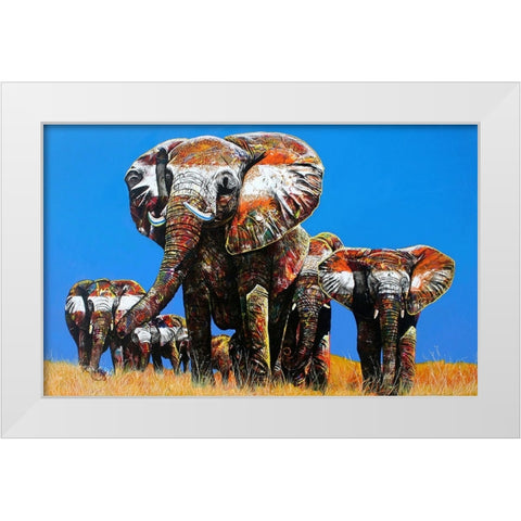 The Last Of Their Tribe White Modern Wood Framed Art Print by Stevenson, Graeme