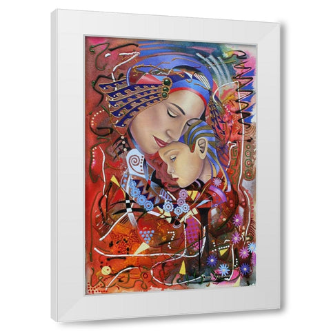 The Madonna White Modern Wood Framed Art Print by Stevenson, Graeme