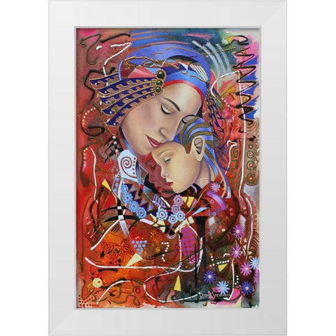 The Madonna White Modern Wood Framed Art Print by Stevenson, Graeme
