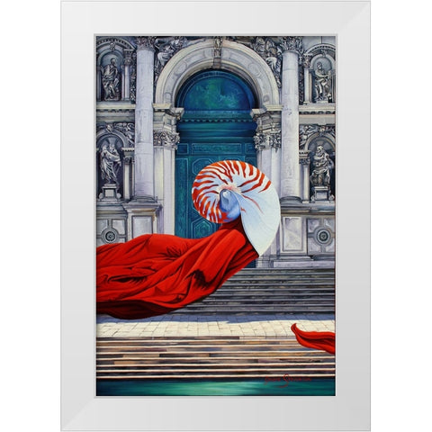 The Mind Of Evolution White Modern Wood Framed Art Print by Stevenson, Graeme