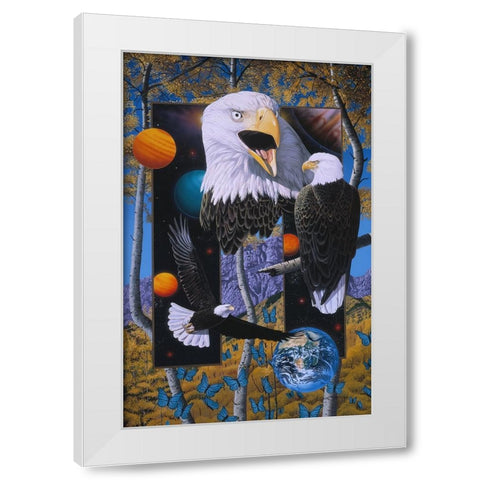 The Power And The Glory White Modern Wood Framed Art Print by Stevenson, Graeme