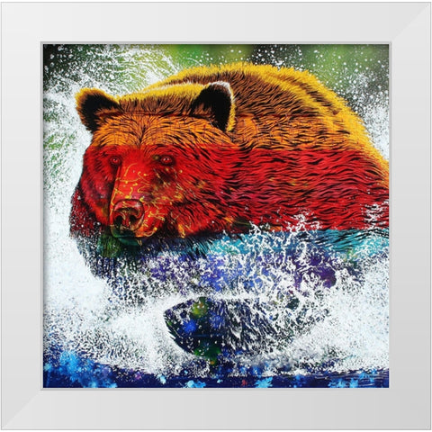 The River Charge White Modern Wood Framed Art Print by Stevenson, Graeme