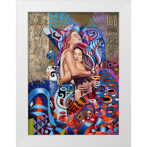 The Sisterhood White Modern Wood Framed Art Print by Stevenson, Graeme