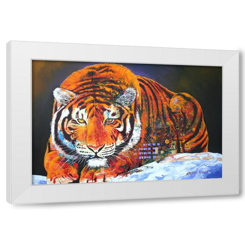 The Stalk White Modern Wood Framed Art Print by Stevenson, Graeme