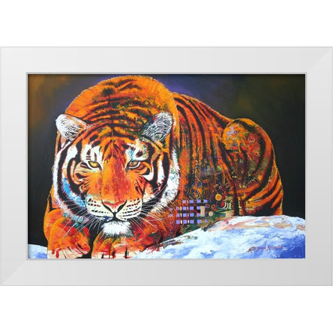 The Stalk White Modern Wood Framed Art Print by Stevenson, Graeme