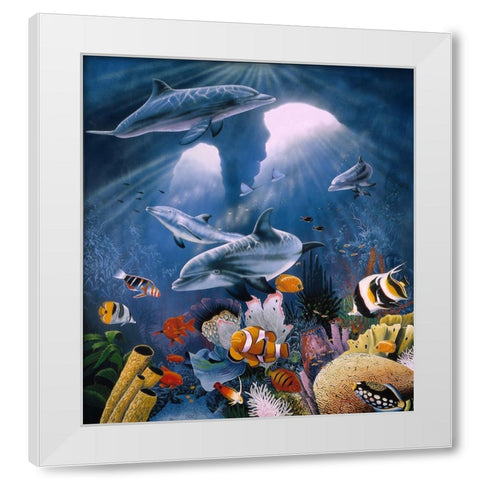Twilight White Modern Wood Framed Art Print by Stevenson, Graeme