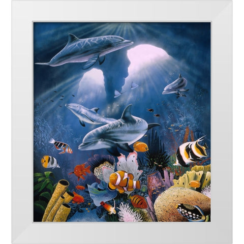 Twilight White Modern Wood Framed Art Print by Stevenson, Graeme