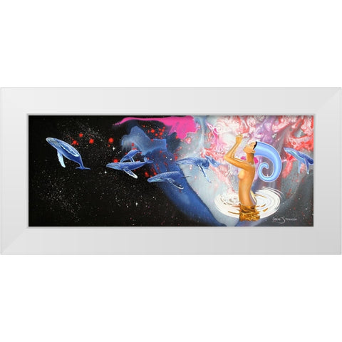 Universal Waters White Modern Wood Framed Art Print by Stevenson, Graeme