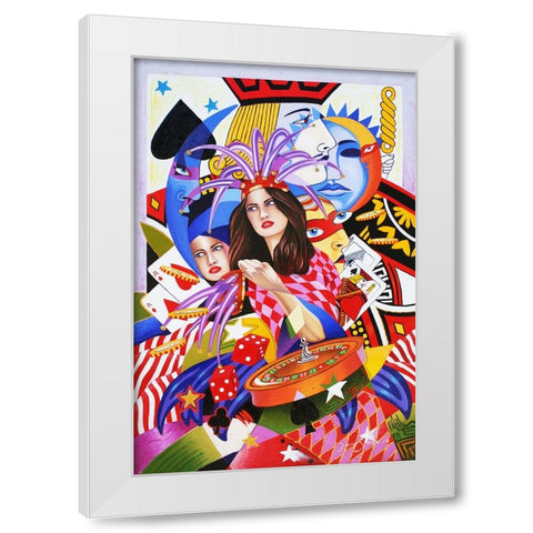 Viva Las Vegas 2 White Modern Wood Framed Art Print by Stevenson, Graeme