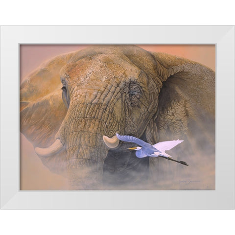Young Matriarch White Modern Wood Framed Art Print by Stevenson, Graeme